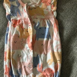 Carter's Pastel Animal Print Sleeper in Pink, Blue, Peach, Cream